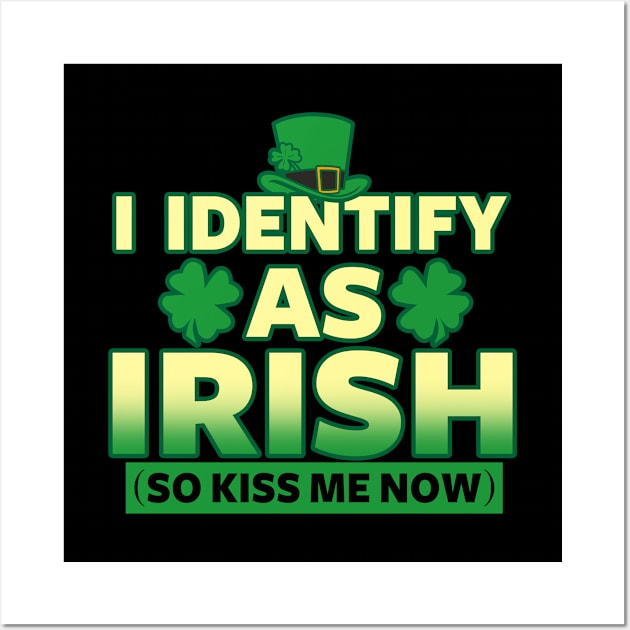 Saint Patrick's Day Funny Irish Kiss Me Meme Wall Art by BoggsNicolas